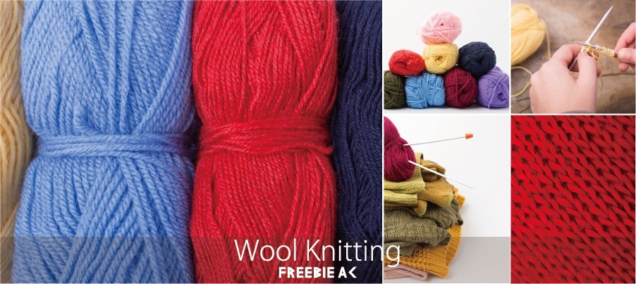 Kate Knitting image Stock Photos