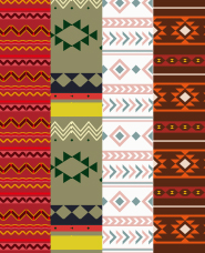 아메리카 인디언 패턴 소재