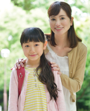 日本的父母和孩子的攝影材料