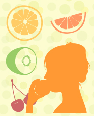fruits silhouettes