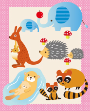 Animal family illustrations