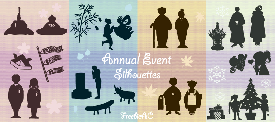 Annual event silhouette material