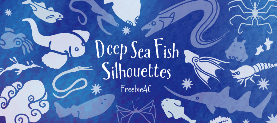 深海魚のシルエット素材 無料素材ならフリービーac