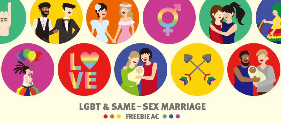Illustration Material Of Lgbt And Same Sex Marriage 無料素材ならフリービーac