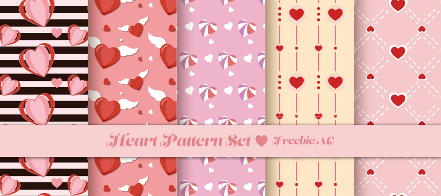 Heart pattern set