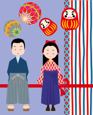 Japanese modern decoration illustration
