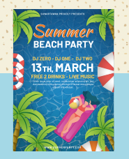 Summer party poster template