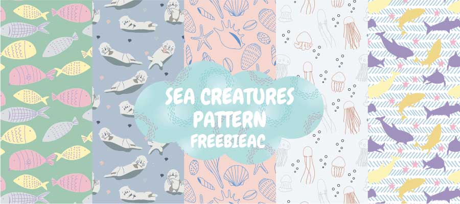 Sea creatures pattern