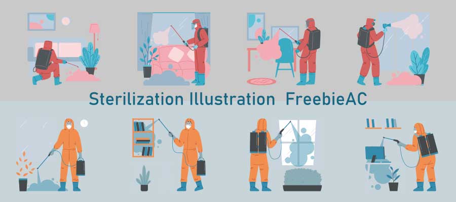 Sterilization work illustration collection
