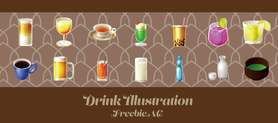 Various drink illustrations