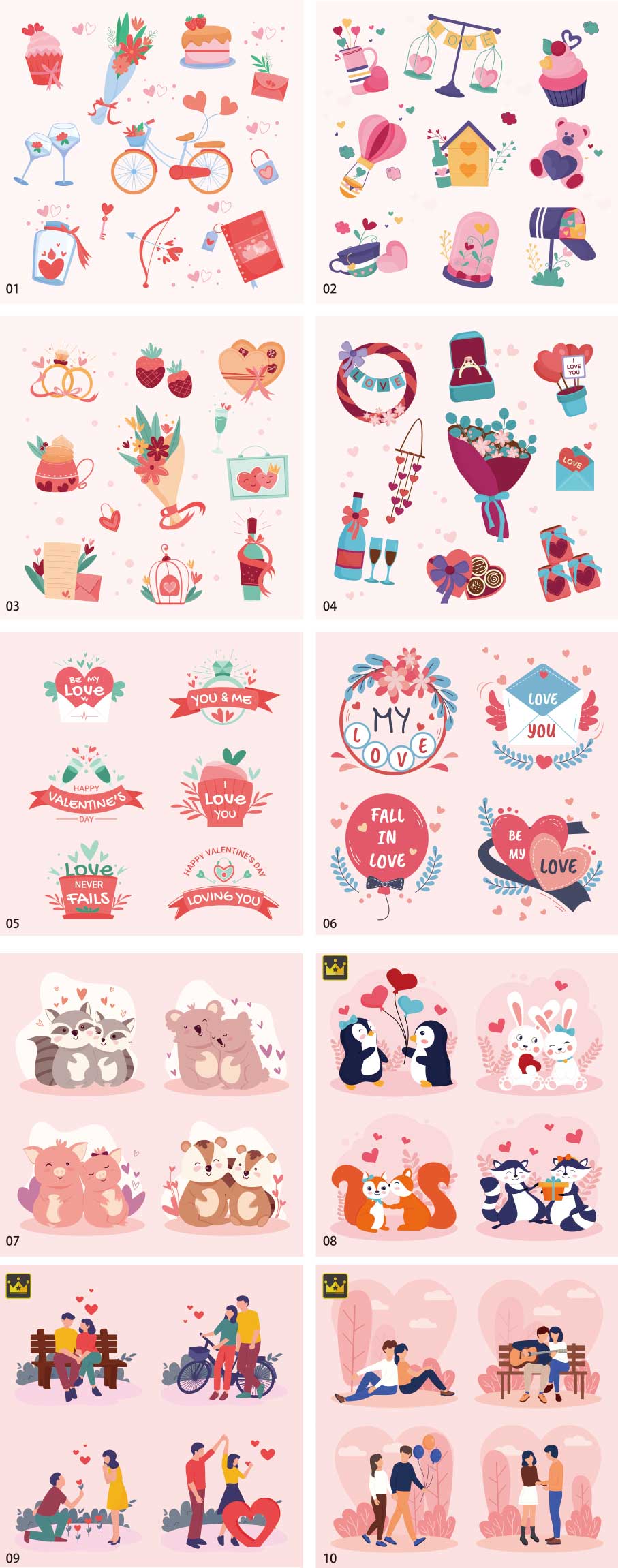 Valentine illustration collection