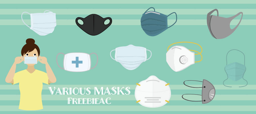 Illustrations of various masks