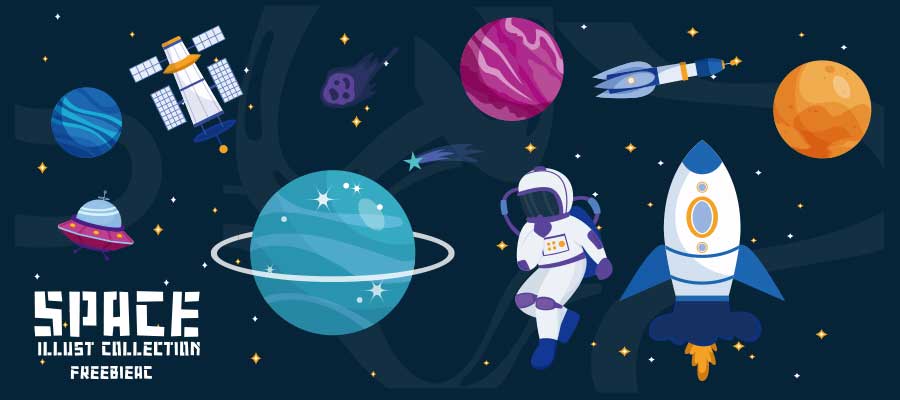 Space Illustration Collection 無料素材ならフリービーac