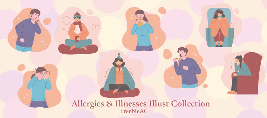 アレルギー 病気のイラストコレクション 無料素材ならフリービーac