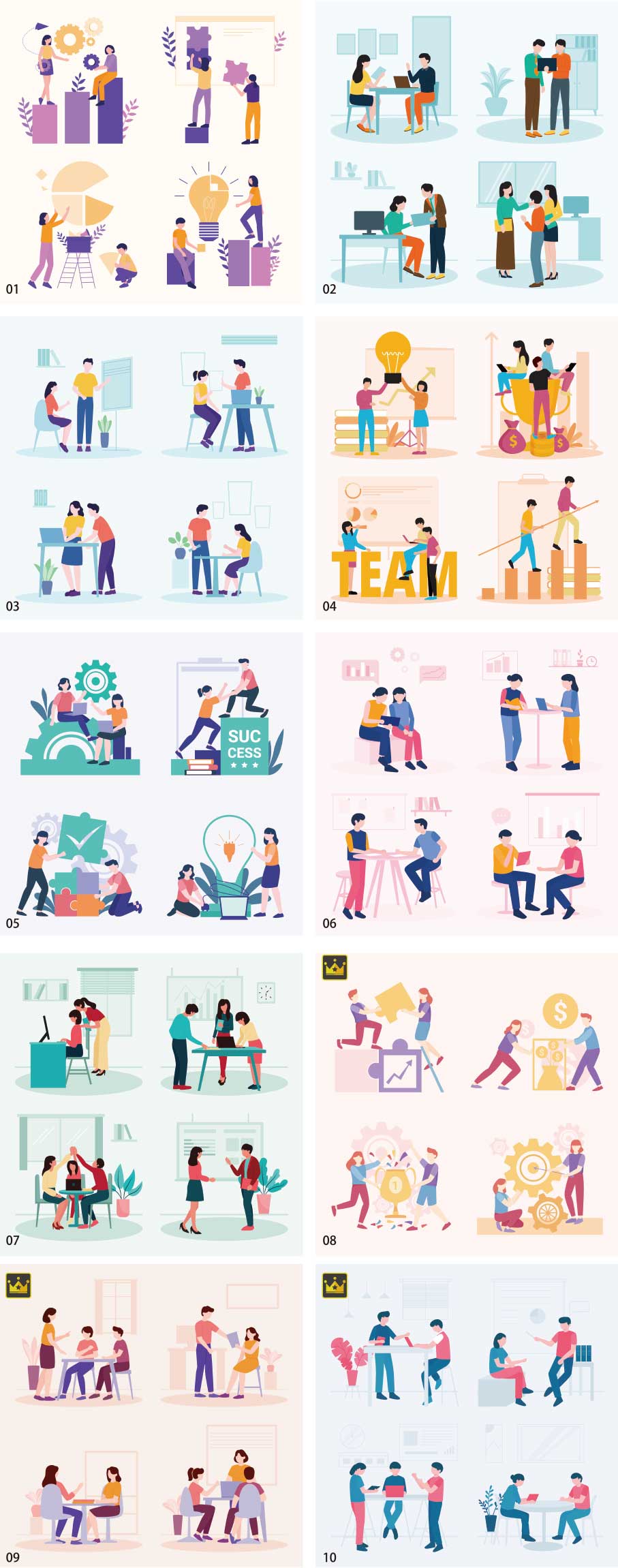 Teamwork illustration collection