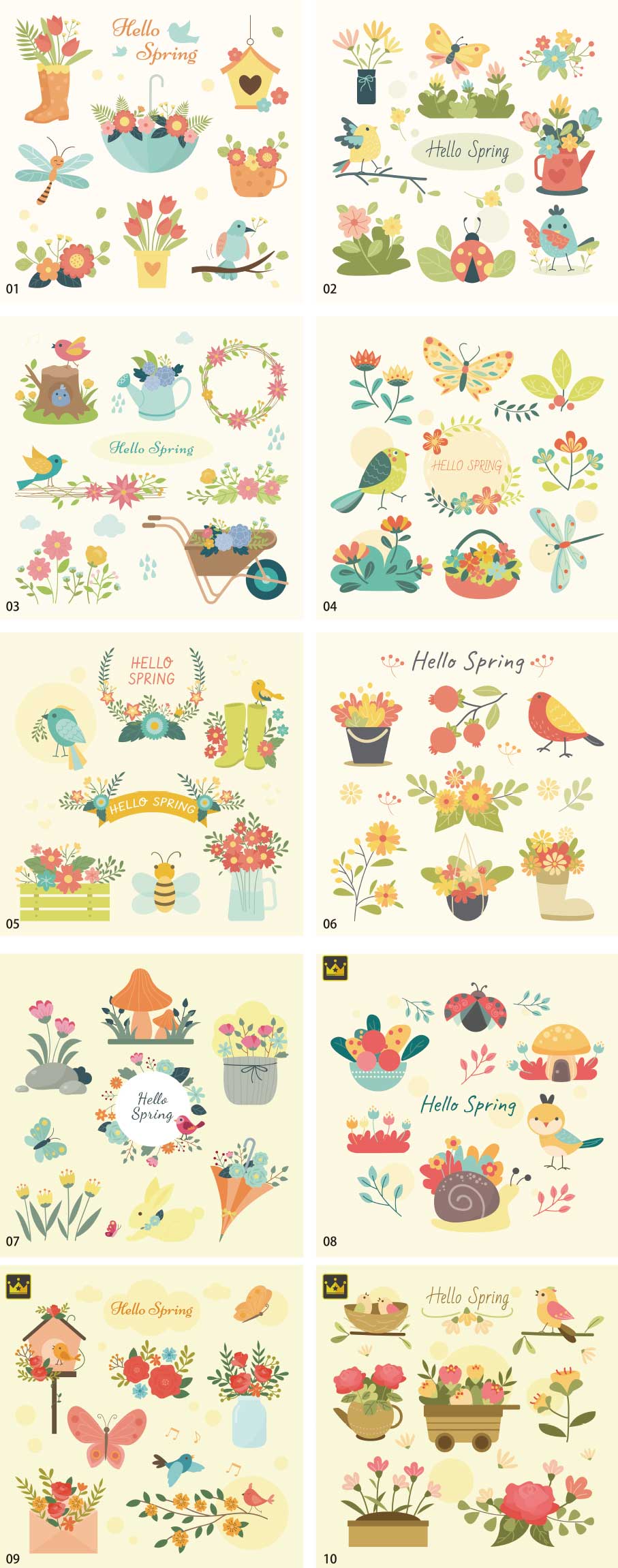 Spring illustration collection