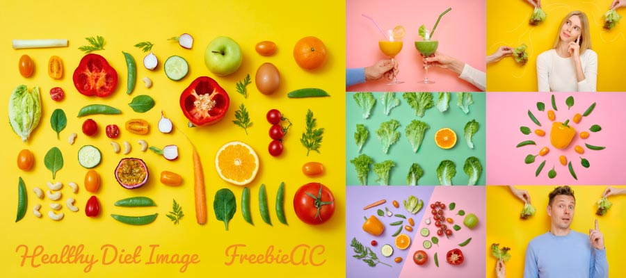 Colorful healthy diet images