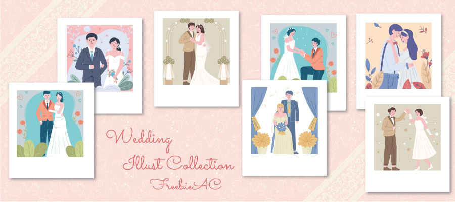 Wedding illustration collection