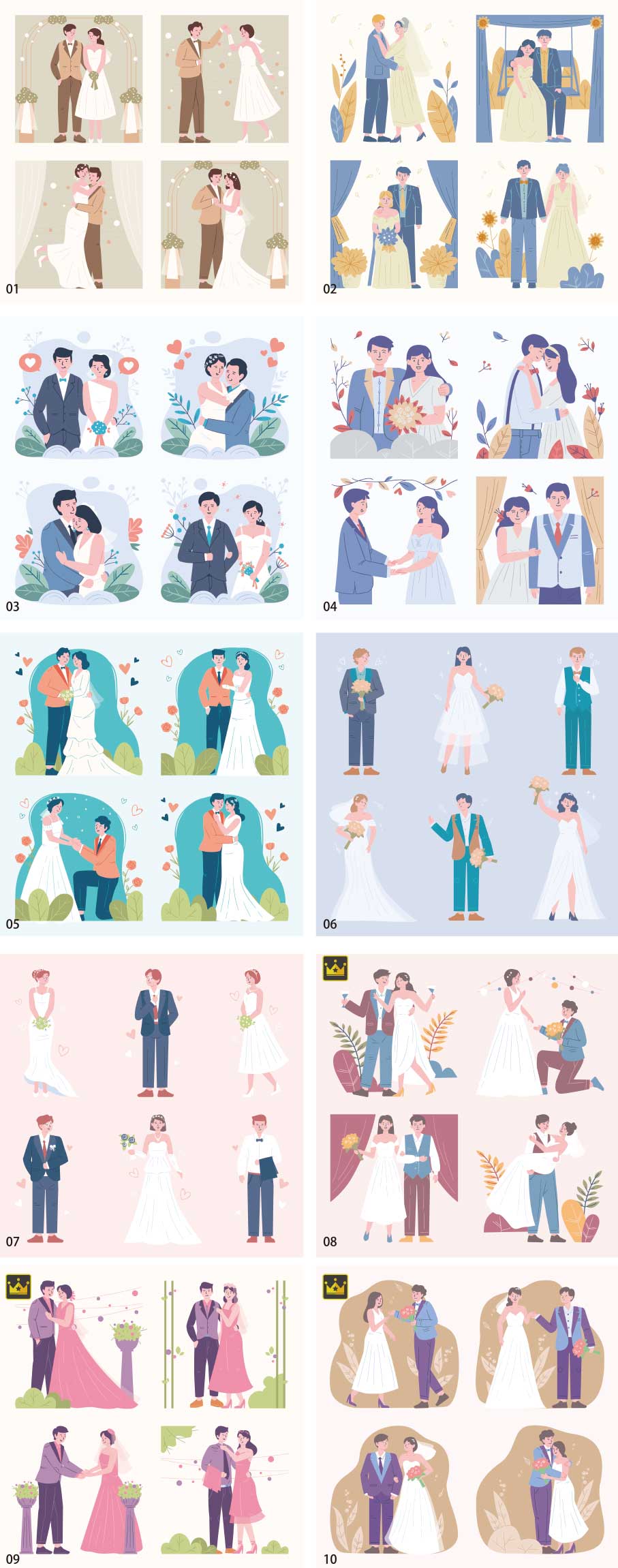 Bộ sưu tập minh họa đám cưới