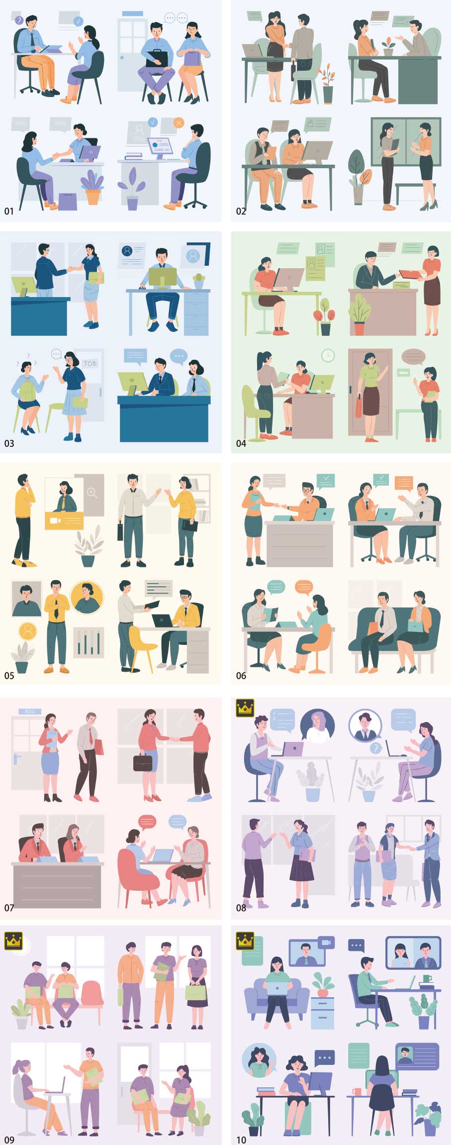 Interview illustration collection