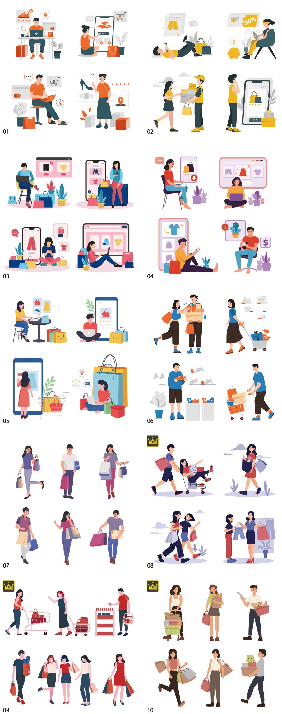 Shopping illustration collection