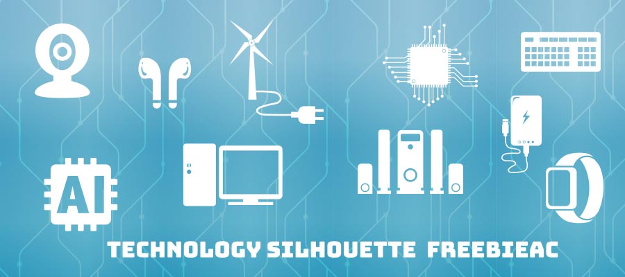 Technology silhouette