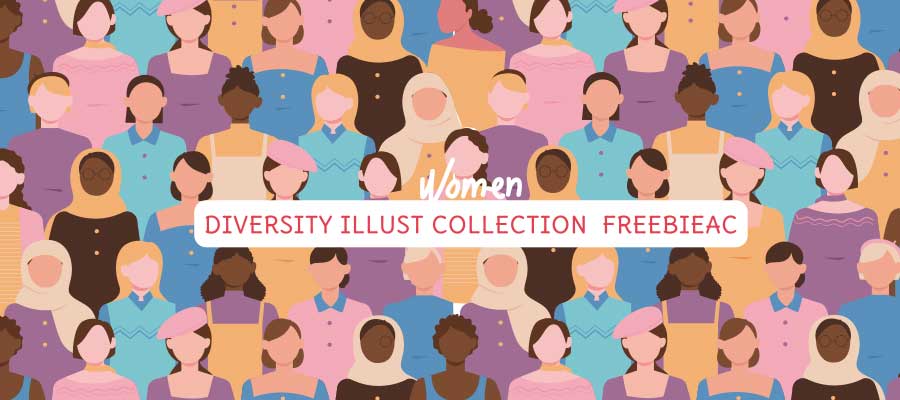 多樣性女性插畫合集