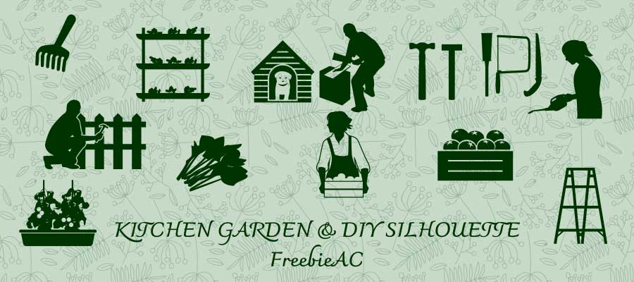 Vegetable garden and do-it-yourself silhouette