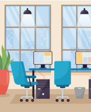 Coworking space illustration collection