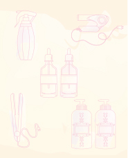 Skin care and hair care illustrations
