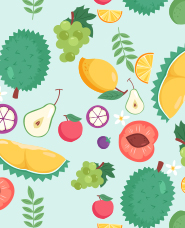 Bộ sưu tập minh họa nền trái cây mùa hè