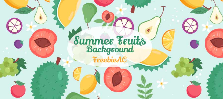 Summer fruit background illustration collection