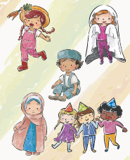 Multinational children illustration