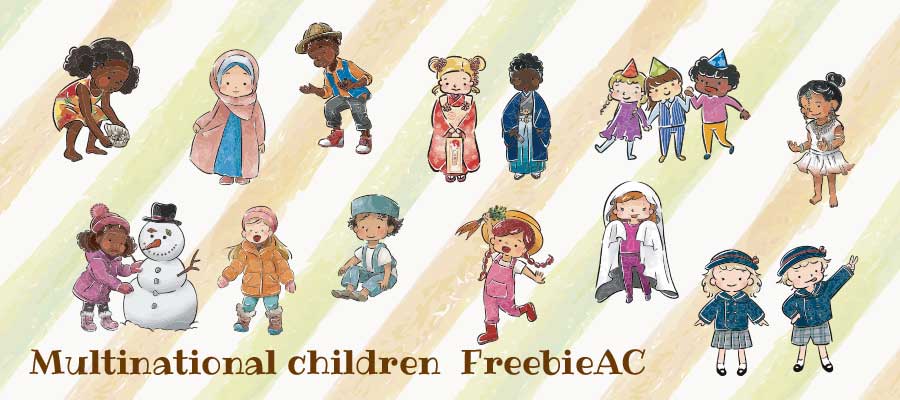 Multinational children illustration