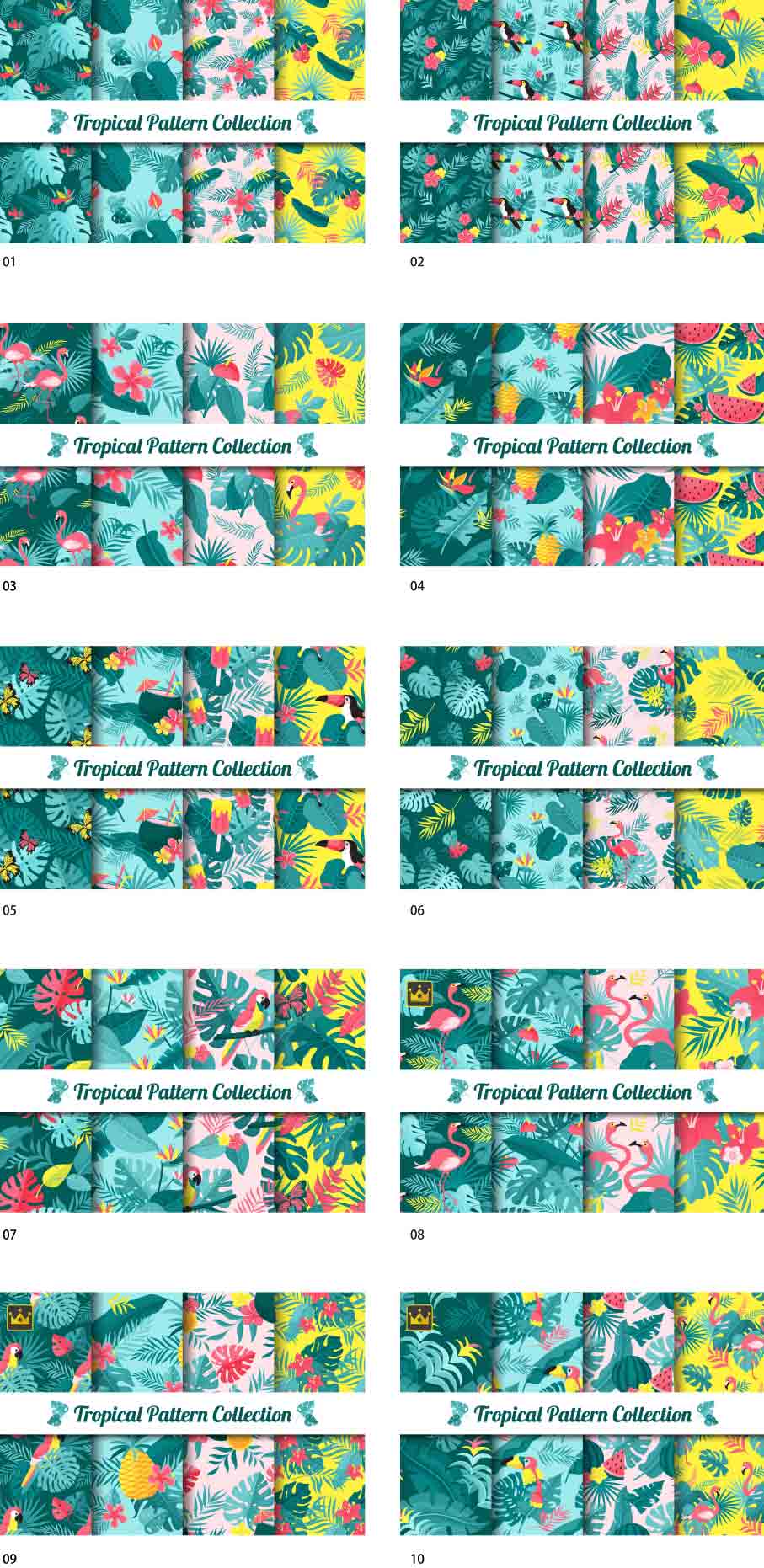 Tropical illustration pattern