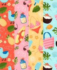 Summer illustration pattern