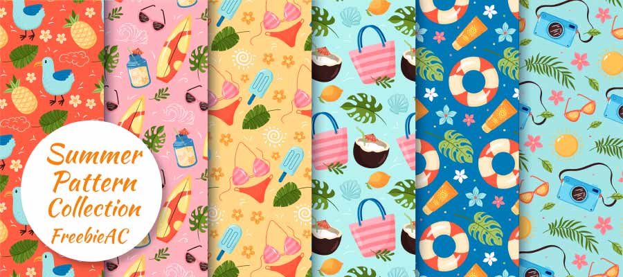 Summer illustration pattern