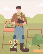 Gardener illustration collection