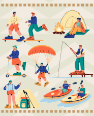 Outdoor activities illustration collection