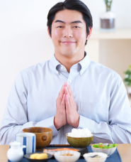 Photo of a man eating