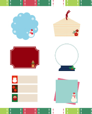 December and January frame illustrations