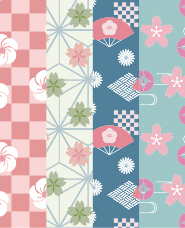 Japanese pattern (spring) pattern illustration